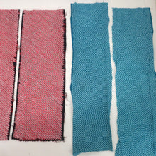 Load image into Gallery viewer, CC1018C1 Silk 12pcs Bundle Kimono Fabric Shibori Blue 19.7x5.9in(50x15cm)
