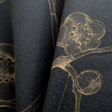 Load image into Gallery viewer, Haori Jacket Vintage(1950-1980) Grayish Black Plum blossom Branch Silk #10575B5
