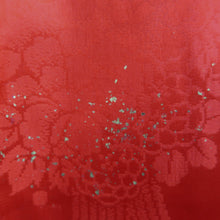 Load image into Gallery viewer, Juban Vintage(1950-1980) Red Gold Crane Birds Silk #10506B1
