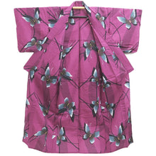 Load image into Gallery viewer, Yukata Magenta Butterfly Cotton #10750D3
