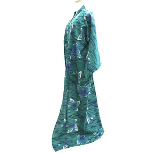 Yukata Green Butterfly Cotton #9914B4