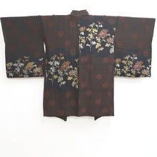 Load image into Gallery viewer, Haori Jacket Vintage(1950-1980) Black Gold Silver Chrysanthemum Silk #10054C5

