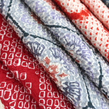 Load image into Gallery viewer, CC1018C1 Silk 12pcs Bundle Kimono Fabric Shibori Blue 19.7x5.9in(50x15cm)
