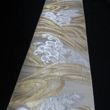 Load image into Gallery viewer, BB10099AG Silk Obi Fabric Curling Wave Gold 100.4x11.0in(255x28cm)
