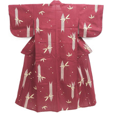 Load image into Gallery viewer, Yukata Red Dragonfly Cotton #10349F3
