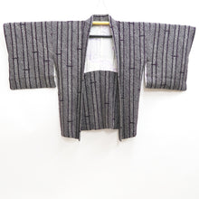 Load image into Gallery viewer, Haori Jacket Vintage(1950-1980) Black Purple Shibori Bamboo Silk #9900B3
