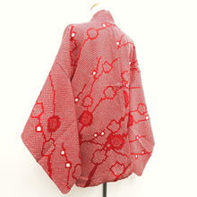 Load image into Gallery viewer, Haori Jacket Vintage(1950-1980) Red Full Shibori Ume Branch Silk #10235E2
