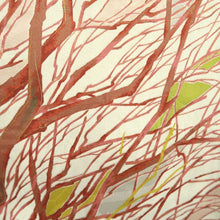 Load image into Gallery viewer, Haori Jacket Vintage(1950-1980) White Red Vermillion Tree Silk #10946F2
