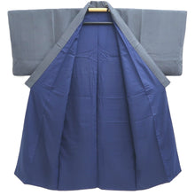 Load image into Gallery viewer, Men&#39;s Kimono Vintage(1950-1980) Dark Gray Montsuki Silk #10467A5

