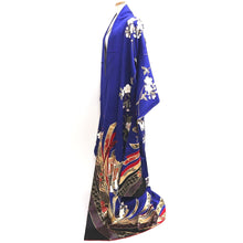 Load image into Gallery viewer, Furisode Blue Gold Sakura Tall Silk #9690J4
