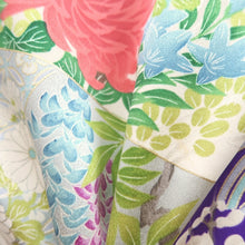 Load image into Gallery viewer, Furisode Purple Crane Birds Tall Silk #10555B4

