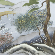 Load image into Gallery viewer, Men&#39;s Juban Grayish Blue Gradation Landscape Silk #10297E5
