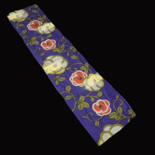 Load image into Gallery viewer, KK1516A2 Silk Kimono Fabric Vintage(1920-1950) Meisen Dark Purple 55.5x11.4in(141x29cm)
