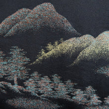 Load image into Gallery viewer, Haori Jacket Vintage(1950-1980) Black Gold Silver Landscape Silk #10986F4
