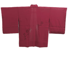 Load image into Gallery viewer, Haori Jacket Wine red Sheer Floral pattern Silk #10967F3
