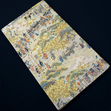 Load image into Gallery viewer, Fukuro Obi Gold Black Daimyogyoretsu Samurai Sakura Silk BB276V6
