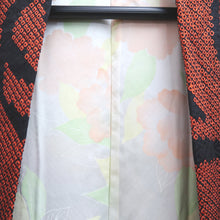 Load image into Gallery viewer, Haori Jacket Vermillion Black Full Shibori Karakusa Silk #10706D2
