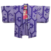 Load image into Gallery viewer, Haori Jacket Vintage(1920-1950) Blueish Purple Shibori Silk #10625C3
