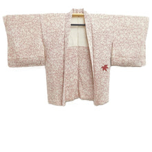 Load image into Gallery viewer, Haori Jacket Vintage(1950-1980) White Light Red Maple Leaf Silk #10616C3
