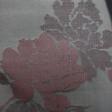 Load image into Gallery viewer, Haori Jacket Vintage(1950-1980) Black Wine red Sheer Peony Silk #10897E5
