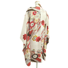 Load image into Gallery viewer, Haori Jacket Vintage(1950-1980) White Chrysanthemum Silk #10846E3

