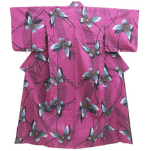 Load image into Gallery viewer, Yukata Magenta Butterfly Cotton #10750D3
