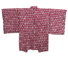 Load image into Gallery viewer, Haori Jacket Vintage(1920-1950) Red Shibori Silk #11055A3
