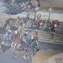 Load image into Gallery viewer, BB10029AC Silk Obi Fabric Ukiyoe White 57.9x11.0in(147x28cm)
