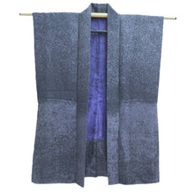 Load image into Gallery viewer, Men&#39;s Haori Vintage(1950-1980) Blueish Gray Jinbaori Silk #10430A3
