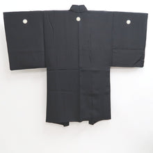 Load image into Gallery viewer, Men's Haori Vintage(1950-1980) Black Dragon Landscape Habutae Silk #10642C4
