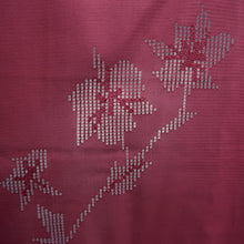 Load image into Gallery viewer, Haori Jacket Wine red Sheer Floral pattern Silk #10967F3
