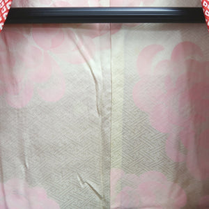 Haori Jacket Vintage(1950-1980) Red Full Shibori Ume Branch Silk #10235E2