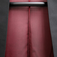 Load image into Gallery viewer, Haori Jacket Vintage(1950-1980) Black Red See-Through Flower Embroidery Silk #10220E2
