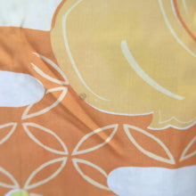 Load image into Gallery viewer, Haori Jacket Vintage(1920-1950) Blue Yellow Shibori Floral pattern Silk #11005F5
