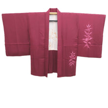 Load image into Gallery viewer, Haori Jacket Magenta Flower Silk #10686D1
