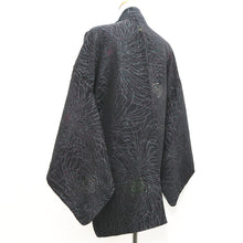 Load image into Gallery viewer, Haori Jacket Vintage(1950-1980) Black Silver Rangiku Silk #10190D5
