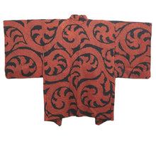 Load image into Gallery viewer, Haori Jacket Vermillion Black Full Shibori Karakusa Silk #10706D2
