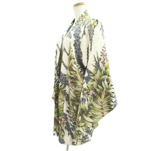 Load image into Gallery viewer, Haori Jacket Vintage(1950-1980) White Botanical Silk #11016A1

