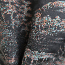 Load image into Gallery viewer, Haori Jacket Vintage(1950-1980) Black Gold Silver Landscape Silk #10986F4
