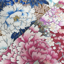 Load image into Gallery viewer, CC1011C1 Silk 4pcs Bundle Kimono Fabric Blue Red 78.7x5.9in(200x15cm)
