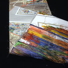 Load image into Gallery viewer, BB10089AF Silk Obi Fabric Heian Princess Gold White 39.0x11.0in(99x28cm)
