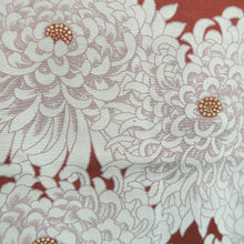 Load image into Gallery viewer, Kimono Vintage(1950-1980) Vermillion Chrysanthemum Silk #10268E4
