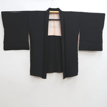 Load image into Gallery viewer, Haori Jacket Vintage(1950-1980) Black Silver Gold Pigeon Silk #10085D1
