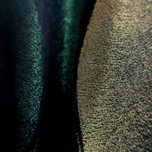 Load image into Gallery viewer, Haori Jacket Vintage(1950-1980) Black Gold Green Tatewaku Silk #10128D3
