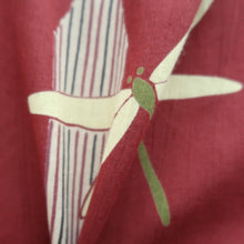 Load image into Gallery viewer, Yukata Red Dragonfly Cotton #10349F3
