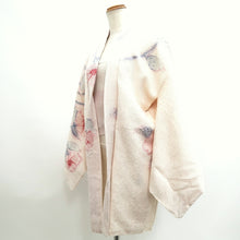 Load image into Gallery viewer, Haori Jacket Vintage(1950-1980) White Pink Shibori Camellia Silk #10025C4
