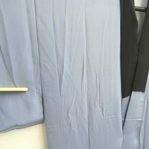 Men's Juban Grayish Blue Dragon Wave Silk #10298E5