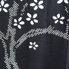 Load image into Gallery viewer, Haori Jacket Vintage(1950-1980) Black Shibori Branch Silk #10935F1
