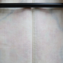 Load image into Gallery viewer, Kimono Vintage(1920-1950) Cream white Red Black Meisen Flower Silk #10770D4
