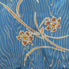 Load image into Gallery viewer, Haori Jacket Vintage(1950-1980) Blue Mokume Flower Silk #10586C1
